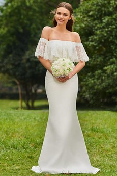 Robe de mariée Sirène Désirable Naturel taille Appliquer Satin