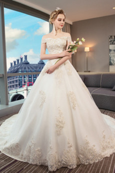 Robe de mariée Lacet Tissu Dentelle Broderie Formelle Salle Médium