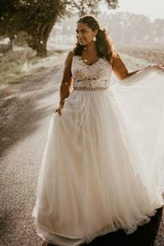 Robe de mariée Dos nu Été À la masse Haut Bas A-ligne Elégant