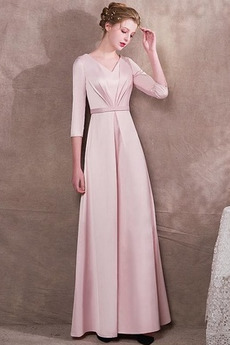 Robe de Soirée Au Drapée Epurée Col en V Corsage plissé Hiver