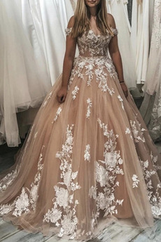 Robe de mariée Tissu Dentelle Naturel taille Sans Manches Formelle