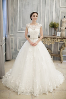 Robe de mariée Tulle Salle Col de chemise t Mancheron Formelle