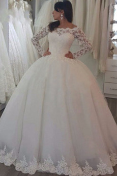 Robe de mariée Épaule Dégagée Eglise Manche Aérienne Formelle