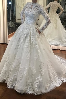 Robe de mariée Dentelle Salle Tissu Dentelle Norme Zip Longue