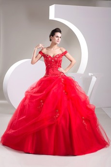 Robe de Bal Princesse Manche Courte Mancheron Appliques Norme