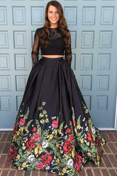 Robe de Soirée Dos nu Longue Formelle Printemps Satin Appliques