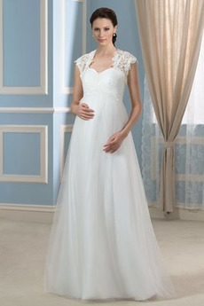 Robe de mariée Avec la veste Traîne Courte Décolleté Dans le Dos