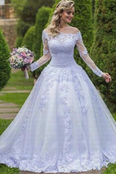 Robe de mariée Perle Traîne Courte Formelle Triangle Inversé Tulle