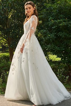 Robe de mariée Traîne Courte Désirable Tulle Printemps Dos nu