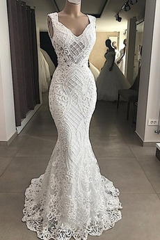 Robe de mariée Appliques Longueur ras du Sol Classique Naturel taille