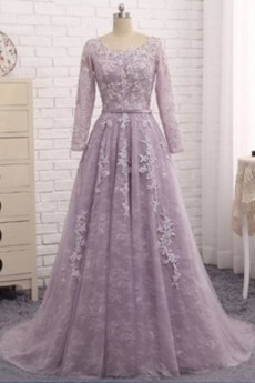 Robe de Soirée Triangle Inversé Tulle Col U Profond Traîne Courte