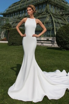 Robe de mariée Dos nu Appliquer Moderne Exquisite Traîne Moyenne