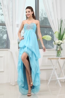 Robe de Bal Col en Cœur Chiffon noble ride Médium Asymétrique