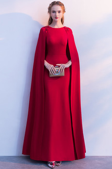 Robe de Soirée Exquisite a ligne Sans Manches Appliques Elégant Satin Élastique