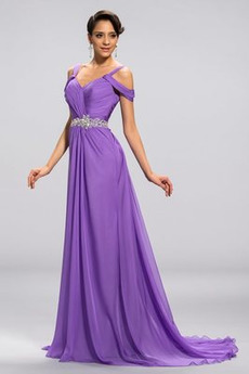 Robe de Soirée A-ligne Chiffon Désirable Petites Tailles Haut Bas