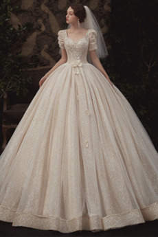 Robe de mariée Tulle Au Drapée À la masse Cérémonial Naturel taille