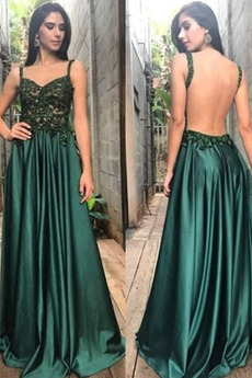 Robe de Bal Dos nu Perle noble Été Couvert de Dentelle aligne