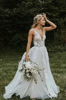 Robe de mariée Longueur ras du Sol Naturel taille Elégant Manquant