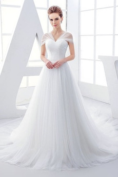 Robe de mariée Rivage Col en V crêper Mancheron Norme Automne