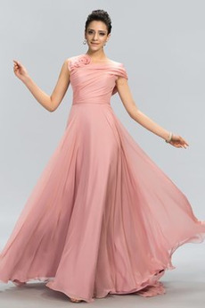 Robe de Bal Trou De Serrure Chiffon Col Asymétrique Manquant À la masse