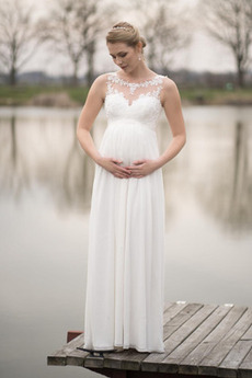 Robe de mariée Col ras du Cou Empire Sommaire De plein air Printemps