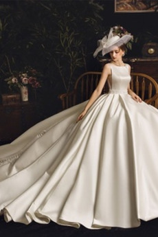 Robe de mariée Manquant Plage Traîne Moyenne Sans Manches A-ligne