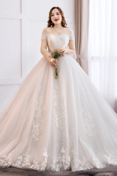 Robe de mariée Mancheron Manche Courte Printemps Cérémonial aligne