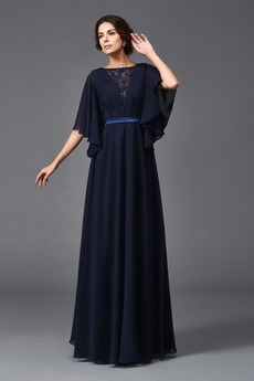 Robe Mère de Mariée Chiffon A-ligne Longueur au sol Triangle Inversé