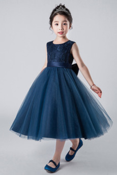 Robe Cortège Fille Tulle Glissière Manquant Longueur Mollet Epurée