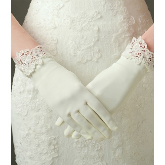 Gants de mariage Decoration Ivory Appropriate Satin Dentelle Short - Page 1