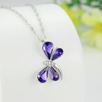 Libellule femmes Crystal violet pendentif en argent d’alimentation en gros collier - Page 3