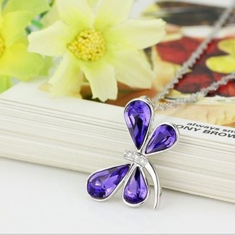 Libellule femmes Crystal violet pendentif en argent d’alimentation en gros collier - Page 2