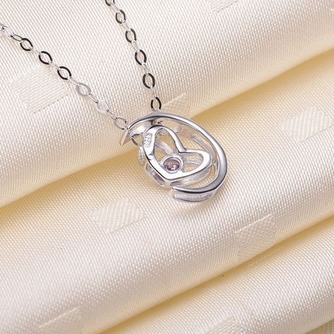 Vente en forme de coeur d’électrodéposition décoration chaude Collier pendentif en argent - Page 3