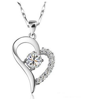 Vente chaude en forme de coeur Plating femme Bright Shine Collier & pendentif - Page 1