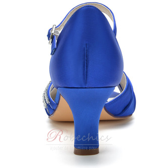 Chaussures de mariage papillon en satin côté talons aiguilles creux talons aiguilles vertes - Page 7