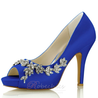 Chaussures de mariage pour femme Mariage Paillettes Cristal Paillettes Bijoux Talons de mariage Chaussures de mariée Strass Cristal Talon haut Talon aiguille Peep Toe - Page 6