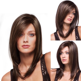 Perruque 40-45 CM Long straight Inclined bangs Long straight Suitable for women - Page 1