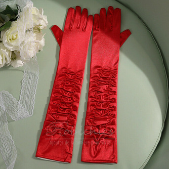 50cm Robe de mariée Gants en satin Performance Stage Performance Gants longs Femmes - Page 5