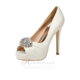 12CM Super High Heel Strass Chaussures de mariage Chaussures de soirée en satin - Page 1