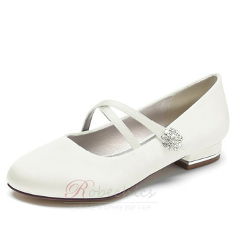 Bout rond strass chaussures de ballerine de mariage chaussures habillées chics pour la fête de mariage chaussures de mariage quotidiennes - Page 2