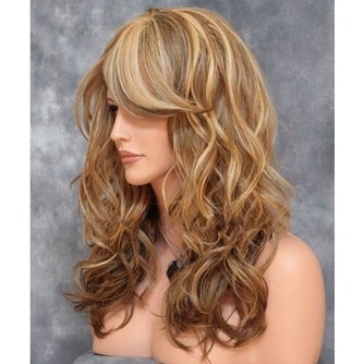 Perruque Suitable for women Long Curly Inclined bangs Fluffy Long Curly - Page 3