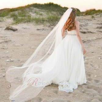 Accessoires de robe de mariée voile blanc nu voile simple traînant de mariage - Page 3