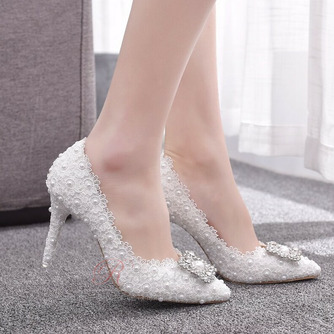 Strass chaussures simples chaussures de mariage chaussures de fête en dentelle - Page 5