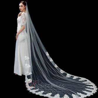 Voile de mariée blanc pur ivoire Applique de dentelle haut de gamme 3 mètres de long accessoires de mariage - Page 2