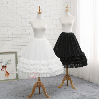 Black chiffon underskirt, bridal long crinoline, cosplay prom dress chiffon underskirt, puffy skirt, Lolita midi skirt - Page 1
