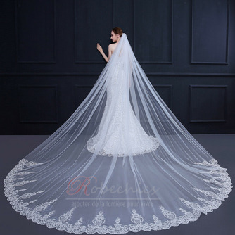 Nouveau style long voile de mariée voile de mariage dentelle de paillettes voile exquis 3M - Page 2