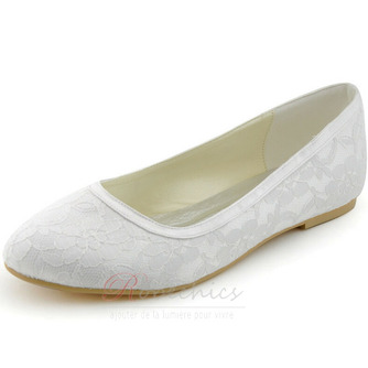 Chaussures de mariage en dentelle chaussures de mariage plates pour femmes enceintes talons bas confortables - Page 1