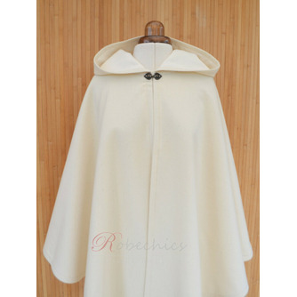 Manteau de manteau de laine de cachemire ivoire, manteau de mariage blanc, manteau de mariage blanc avec capuche - Page 5