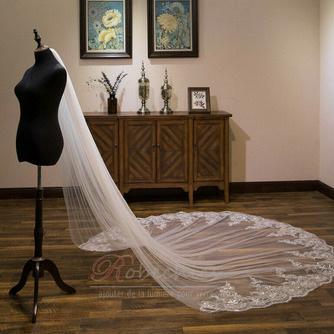 Accessoires de mariage voile de fuite de mariée voile avec peigne à cheveux voile de dentelle à paillettes de 3 mètres de long - Page 3