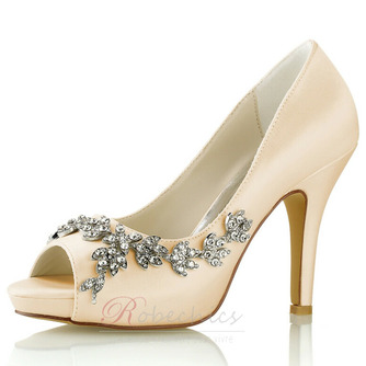 Chaussures de mariage pour femme Mariage Paillettes Cristal Paillettes Bijoux Talons de mariage Chaussures de mariée Strass Cristal Talon haut Talon aiguille Peep Toe - Page 11